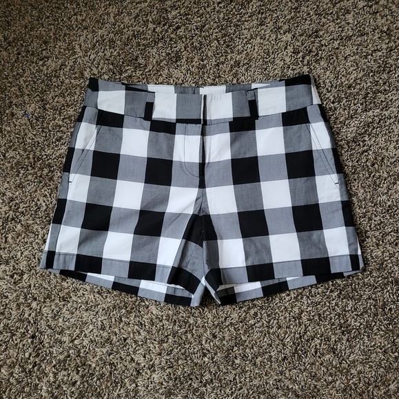 LOFT Pants - Loft black and white checkered 4" shorts